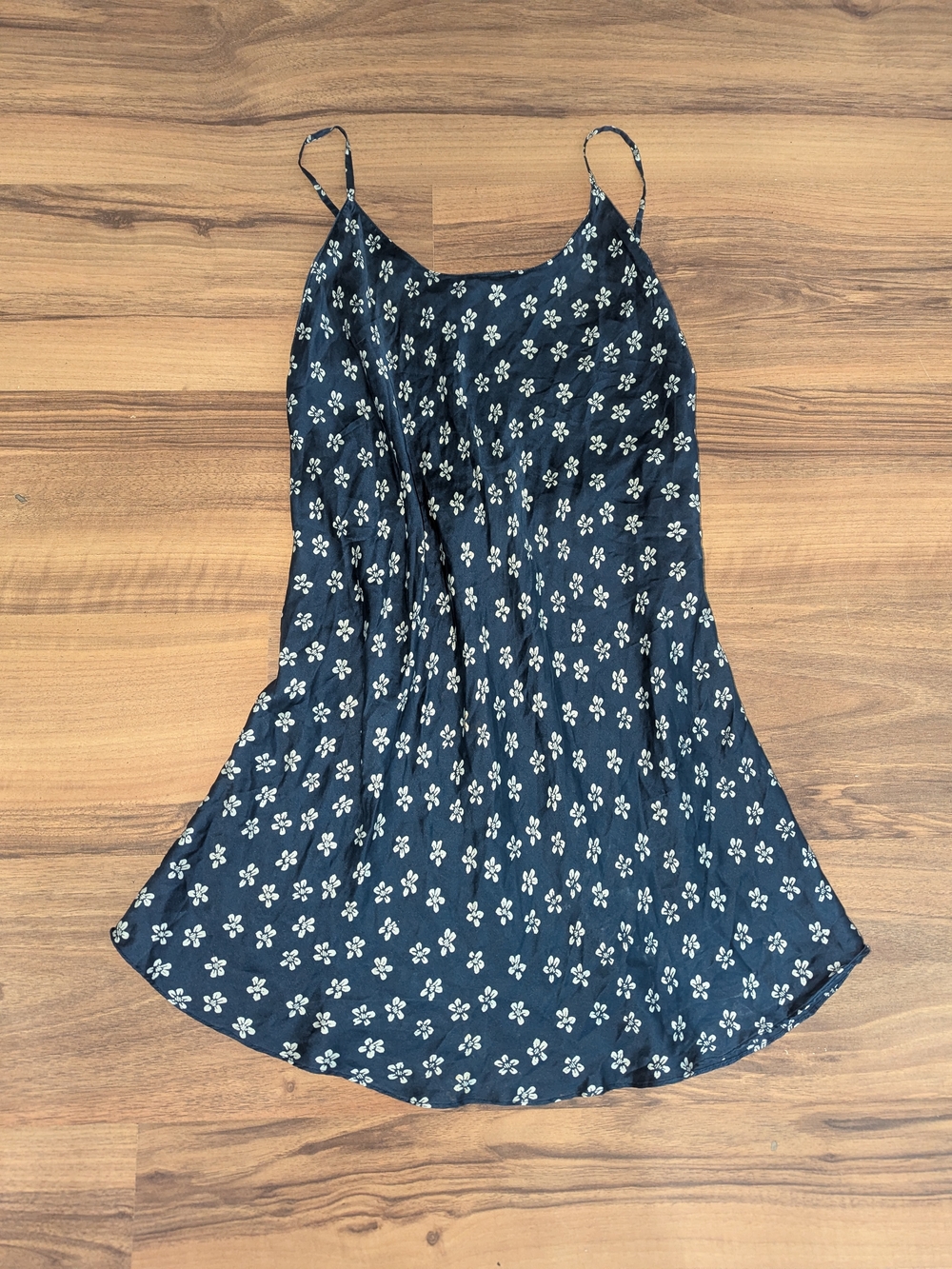 100% Silk La Senza Navy Floral Slip Medium